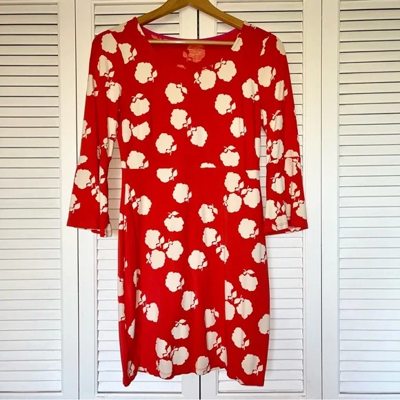 Boden Floral Orange Dress - Picture 4 of 16